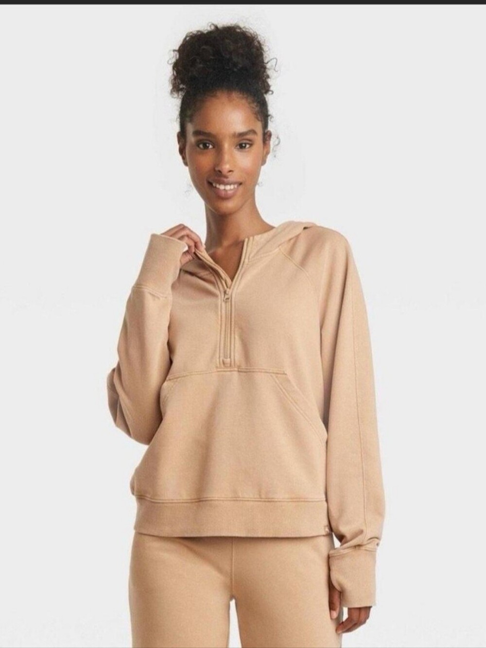 JoyLab Sandstone Half-Zip Hoodie